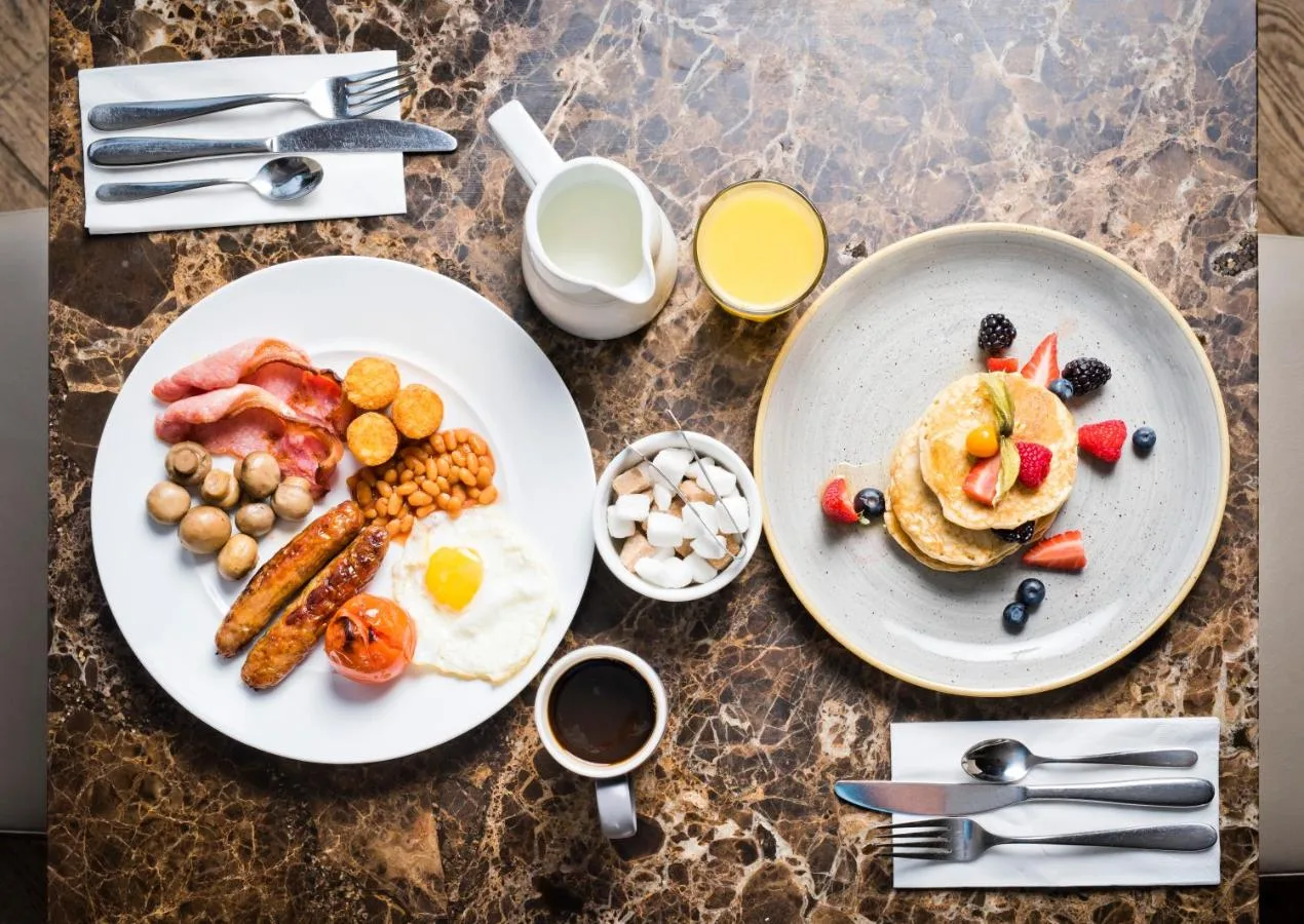 Breakfast plates served at voco Oxford Spires